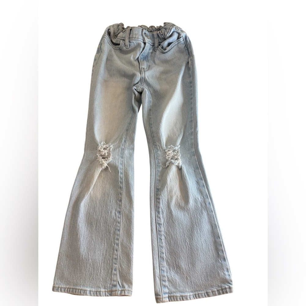 Old Navy Light Blue Distressed Flare Jeans